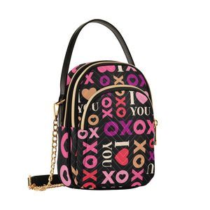 Valentines Cell Phone Purse Love You Xoxo Crossbody Handbag Durable Shoulder ^_